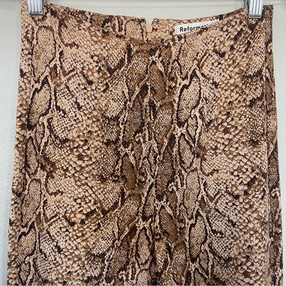Reformation Snake Print Marlon High Rise Pants Size 4 - Picture 5 of 10